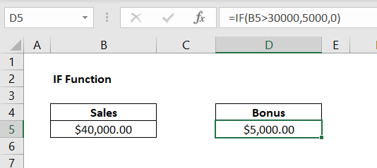 IF Function Data Set