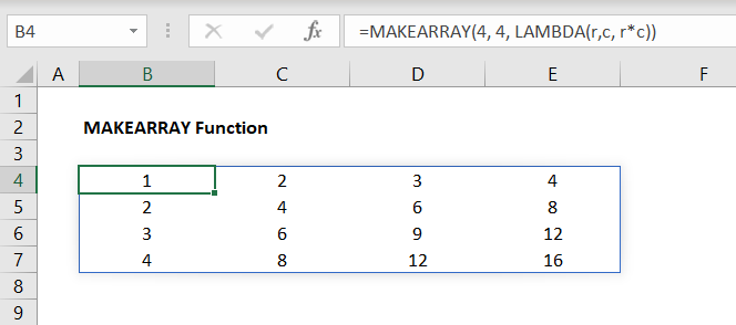 MAKEARRAY Data Set 1