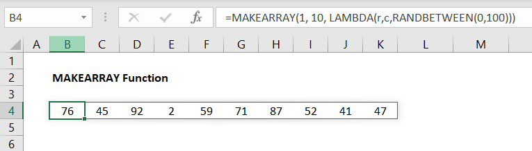 MAKEARRAY Data Set 2